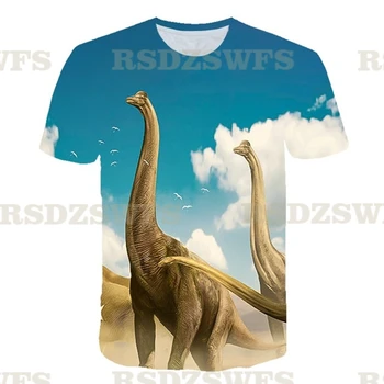 Haine pentru copii Desene animate Jurassic Park tricouri Copii Dinozaur de Imprimare 3D T Camasa Pentru Baieti Copii de Vara cu Maneci Scurte T-shirt, Blaturi