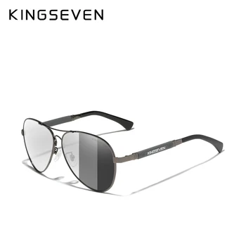 KINGSEVEN Nouă Tendință de Calitate din Aliaj de Titan pentru Bărbați ochelari de Soare Polarizat ochelari de Soare pentru Femei-Pilot Oglindă Ochelari de Oculos de sol