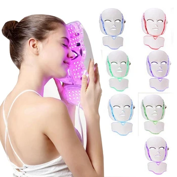 Led Masca 7 Culori Led Masca Faciala Terapia Cu Fotoni Masca De Fata Terapia Cu Lumină De Întinerire A Pielii Terapie Antirid Acnee Strângeți Pielea Prea