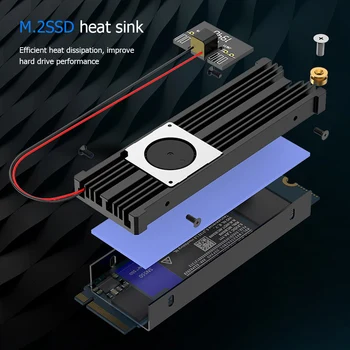 M. 2 Radiator Cooler Ventilator de Răcire Turbopropulsoare M2 Aliaj de Aluminiu SSD radiatorul de Siliciu Therma Tampoane Cooler pentru NVME unitati solid state