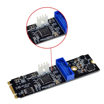 M. 2 unitati solid state NVME la USB 3.0 19Pin Antet Converti Card de unitati solid state la 2 Port USB3.0 Card de Expansiune de Transfer Adaptor IDE Alimentare 4PIN