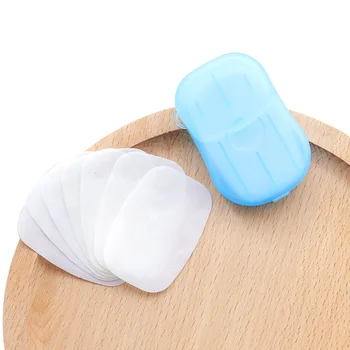 Mini Portabil de Săpun Cutie cu 20 Buc de Unică folosință Săpun, Hârtie Pentru Călătorie în aer liber Recipient de Săpun Săpun Spumă Parfumată Spălat pe Mâini