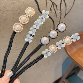 Moda Accesorii de Par Păr Bun Filtru DIY Instrumente de Coafura Stil Japonez Portabil pentru Femei Fete 1buc Perla Flori