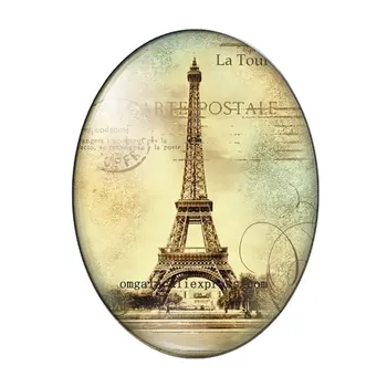 Moda Franța Paris Turnul Eiffel Tablouri de Arta 13x18mm/18x25mm/30x40mm foto Oval cabochon sticla spate plat Efectuarea de constatări