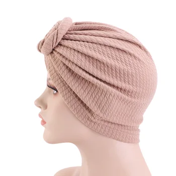 Noi Bumbac Nod Turban Headwrap Articole Pentru Acoperirea Capului Capota Solid Stretch Bandană Căptușite Beanie Hat Accesorii De Par Pentru Femei