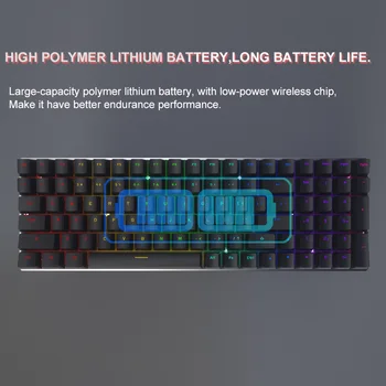 Noi Motospeed K1 fără Fir Tastaturi Mecanice de 100 de Chei RGB lumina de Fundal Ergonomie Gaming Keyboard Pentru Jucătorii pe PC LOL
