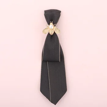 Noul Material Panglică Papion Brosa de Albine Perla Camasa cu Cravata, Guler Ace Moda Broșe Bijuterii Cadouri pentru Femei, Bărbați Accesorii