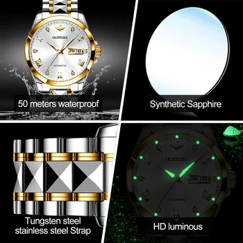 OUPINKE 2021 Noua Moda pentru Bărbați Ceasuri Mecanice Brand de Lux Ceas Automatic Barbati Impermeabil Ceas Japonia NH35 Ceas de om