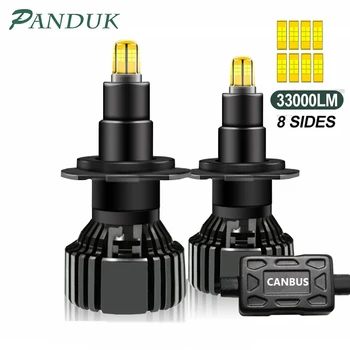 PANDUK H7 LED H4, H11 33000LM 110W Canbus Auto Bec Far LED H8 HB4 HB3 9005 9006 D1S D2S H1 lampa LED proiectoare Ceata 6000K 12V