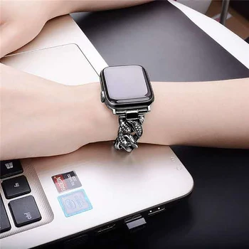 Pentru Apple singur rând de diamante curea Se / 6 / 5 / 4 / 3 /1 Iwatch watchband inox 38mm 40mm / 42mm 44mm denim Brățară