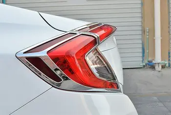 Pentru Honda Civic 2016 2017 2018 Sedan Crom Spate Coada de Lumină de Lampă Capac Ornamental de Turnare 4buc