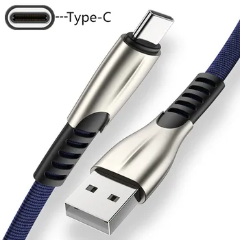 QC 3.0 USB Încărcător Rapid Tip C Cablu de Încărcare Cowboy nailon Sârmă Pentru Samsung S20 S21 S8 A32 M31 Huawei P30 pro P20 lite Onoarea 20 30