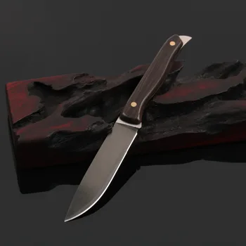 Real M390 suedeză Pulbere de Oțel Manual bucatar cuțit cuțite de Abanos se ocupe de
