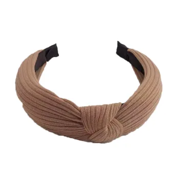 Retro Gros Femei Ramă Largă Hairband Bentita Tricotata Cruce Înnodate Cap Hoop Fete Benzile De Păr Accesorii De Par Hoop Articole Pentru Acoperirea Capului
