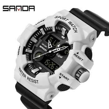 Sanda Sport pentru Bărbați Ceasuri de Lux Led Digital Militare Cuarț Ceas pentru Bărbați Impermeabil G Stilul Ceasuri Relogio Masculino Ceas