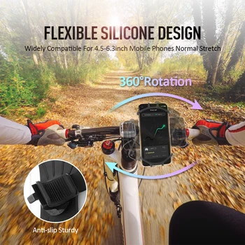 Silicon Bicicleta Suport de Telefon stand pentru Smartphone Ghidon Motocicleta Suport de Telefon Pentru iPhone Samsung GPS Usor de instalat