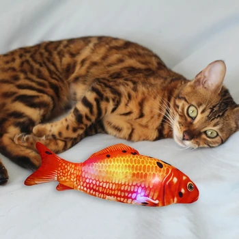 Simulare Mișcare de Pește Electric Interactiv Pisica Mesteca Musca Jucărie USB Încărcător de Dans Sărituri în Mișcare Floppy Pește Pisică Jucărie