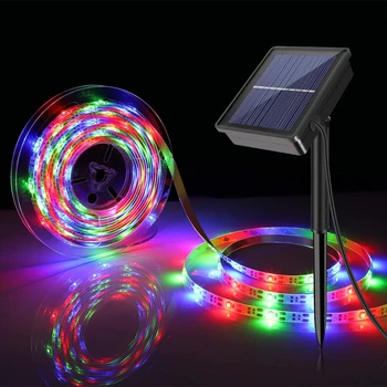 Solar Power LED Strip Lumină DC2V 2835 30Leds/m Flexibile cu LED-uri RGB Banda Waterproor cu LED-uri Panglică Dungă de Lumină cu Diode Banda 3m 5m