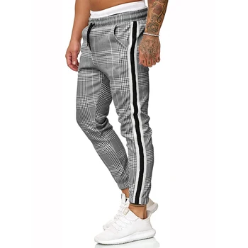 Streetwear Trend Men's Casual Pants Jogger Brand Patch Striped Pants Fashion Sports Pants Men's Clothing Casual Pants