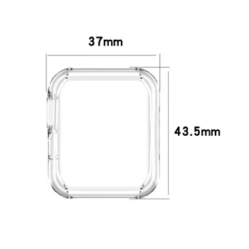 TPU Moale Plin LCD Ecran Protector de Sticlă Cazul Shell Marginea Cadru Pentru Xiaomi Mi Watch Lite Banda de Protectie Bara de protecție Capac de Protecție
