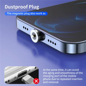 USLION CONDUS Magnetic USB Cablu de Încărcare Rapidă de Tip C Cablu Pentru iPhone 12 11 Xiaomi Samsung Magnet Încărcător Micro 1m 2m Cablu de Sârmă