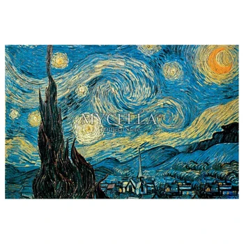 Van Gogh, Noapte Înstelată Plin 5D DIY Diamant Pictura Peisaj cu Diamant Broderie Cusatura Cruce Stras Mozaic Autocolante de Perete Cadouri