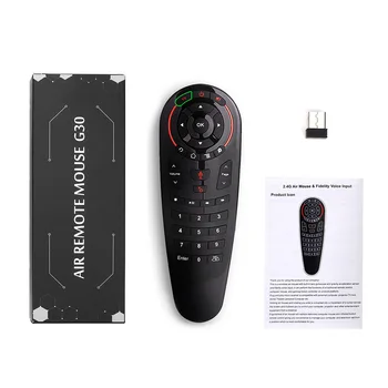 VONTAR G30S Voce Telecomanda Air Mouse Tastatura Mini Wireless cu IR de Învățare pentru Android TV Box PC-ul