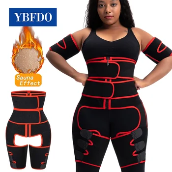 YBFDO 3 in 1 Neopren de Talie Antrenor Coapsei Trimmer Picior Formatorii Formatorii Corpului Fund de Ridicare Shapewear Antrenament de Fitness pentru Femei