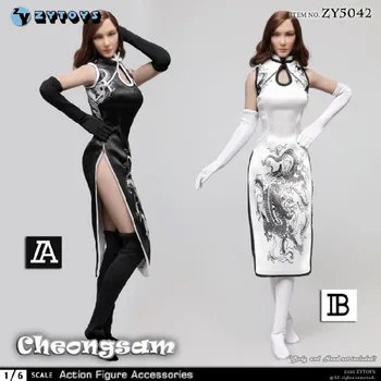 ZYTOYS ZY5042 1/6 Dragon Model Cheongsam Soldat de sex Feminin Set Haine se Potrivesc 12