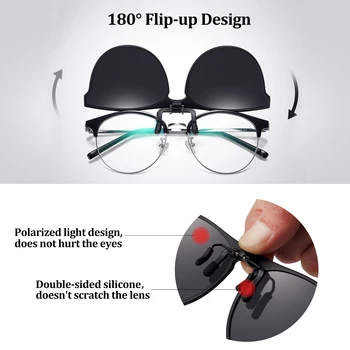 1 BUC Unisex ochelari de Soare Anti-Orbire Conducere Polarizati Clip-on Ochelari Cu Flip-Up pentru baza de Prescriptie medicala Ochelari de Protecție UV 2021