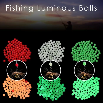 1000pcs/Box Pescuit Margele Atrage 5mm Luminos Flotoare de Pescuit de Noapte Strălucire Margele de Pescuit Lures Șirag de mărgele Momeala Pasca Accesorii
