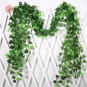 1buc 210Cm Verde de Mătase Artificială Agățat coroană din Frunze de Plante de Viță de vie Frunze de Bricolaj Pentru Casa Petrecerea de Nunta Restaurant Decoratiuni de Gradina