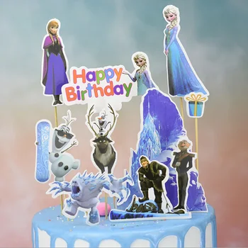 1buc/lot Printesa Frozen Elsa Petrecere de Ziua Decor Copii Tort Fân Pentru Fete Ziua de nastere Decor Anniversaire Tort Consumabile