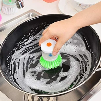 1buc perie de spălat vase sapun lichid perie de curățare de bucătărie scruber automata agent de curățare pentru chiuveta de bucatarie tigaie instrument de curățare