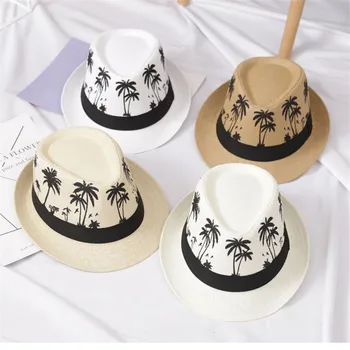 2019 Moda Panama Vara Unisex Palarie de Soare Casual de Vacanta Plaja Hat Femei jazz Bărbați Pălării Pălării Pentru Bărbați Femei