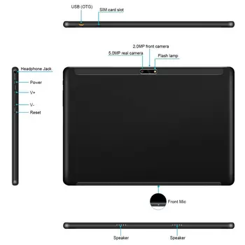 2020 Multi-touch Ecran de Sticlă Tablet 10.1 inch, procesor Octa Core 4G FDD LTE Tableta 6GB RAM 128GB ROM Camere Duble Android 9.0 tableta de 10