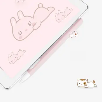 2020New Anti-scroll Pisica Drăguț Silicon de Protecție Caz, Husă Capac Suport Peniță de Acoperire Piele Pentru Apple Pencil 2 pentru iPad pro Creion 2