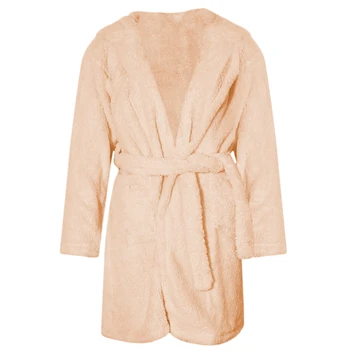 2021 Iarna Kimono-Halat de Pluș Fleece Dantelate Halate de Baie Pentru Femei Calde, Moi, Maneca Lunga cu Gluga de Noapte-halat, Pijama Body
