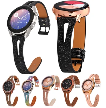 20mm Slim din Piele Trupa Curea pentru Samsung Galaxy Watch Activ 2/Watch3 41mm Curea pentru Galaxy watch 42mm accesorii