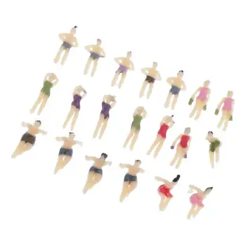 20pc 1:150 N Scară Oameni Amestecat Cifre Plajă Figura Model în Miniatură de Aprovizionare