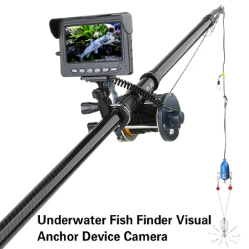 30M 1200TVL Căutare de Pește Pescuit Subacvatic Camera de 4.3 inch Monitor 10BUC LED Night Vision 195 Grade de Metal Mare roata Camera