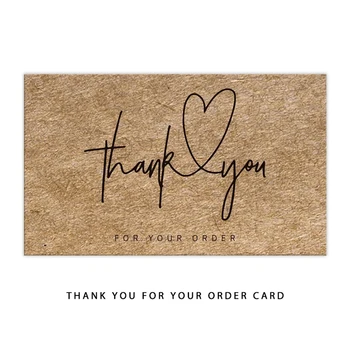 30pcs Vă Mulțumim Pentru Comanda Dumneavoastră Carduri de Hârtie Kraft Multumesc Felicitare Apreciere Carton Pentru Proprietarii de Afaceri Mici Vanzatori