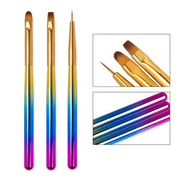 3Pcs/Set Acrilic Nail Art Linie Unghii Arta Perie de Design Pictura Vârful Pen-ului se Ocupe de UV Gel de Desen de Culoare DIY Unghii Îngrijire Instrumente de Manichiura