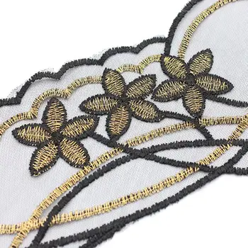 8/Tip Opțional de Aur și Negru Rochie Aplicatiile de Dantela Tesatura Bluza Costum de Decor Accesorii DIY Decolteu Guler Cusut Ornamente