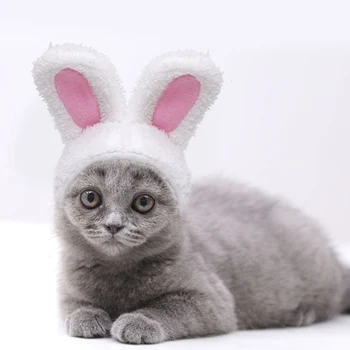 Amuzant Paste De Pluș Drăguț Costum De Paști Capac Bunny Frizură Pălărie De Iepure Cu Urechi Pentru Pisici Și Câini De Talie Mică Pălărie Produse Pentru Animale De Companie 2021