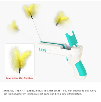 Amuzant pisica arma, pisica amuzant stick, pene jucărie pisica, pisica interactiva jucarie, utilizate în materiale de animale de companie precum pisici si catei