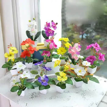 Artificiale Din Plastic Bonsai Fals Plante Flori De Nunta Decor Acasă Garden Hotel Artificială În Ghiveci De Plastic Fals Planta Bonsai Copac