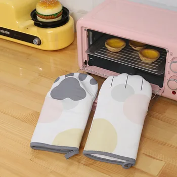 Bucătărie izolare mănuși de cuptor de copt mănuși de înaltă temperatură anti-opărire cuptor cu microunde manusi din poliester mănuși mănuși de cuptor