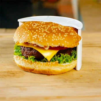 Burger Fix Cutie Lavabile Refolosibile Hamburger Suport Retractabil Plastic Burger Rack Creative Bucătărie Acasă De Depozitare A Alimentelor Pe Shift