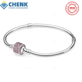 CHENK 590702HV Argint Brățară Farmec se Potrivesc Diy Versiune de Inalta Calitate Cu Logo Prietena Cadou